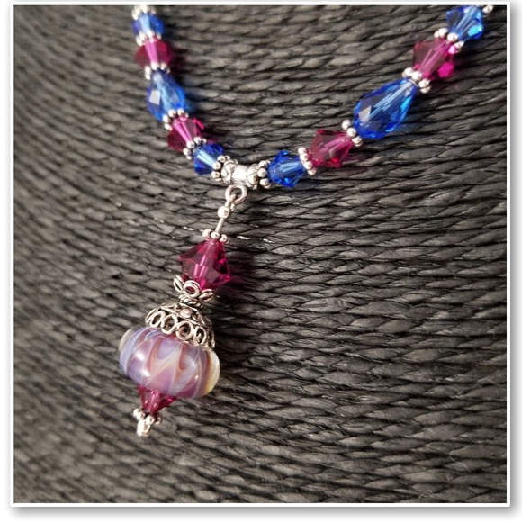 Lampwork Bead and Swarovski Crystal Set - Picture 3 of 9